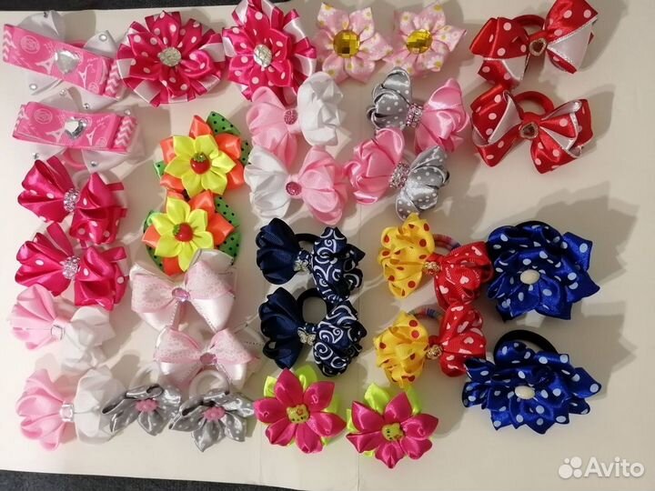 Резинки для волос, заколки, игрушки, подушки