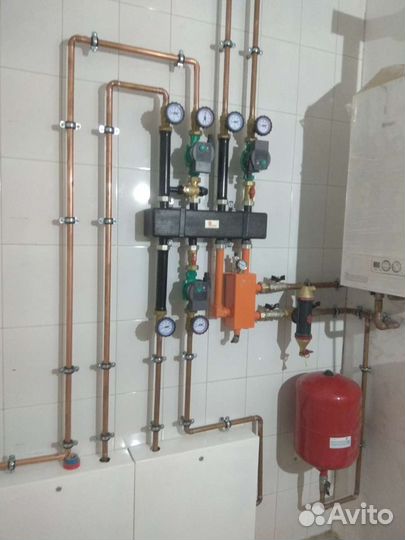 Монтаж отопления/теплый пол