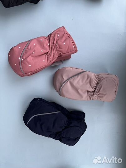 Варежки и пинетки краги непромокаемые зимние