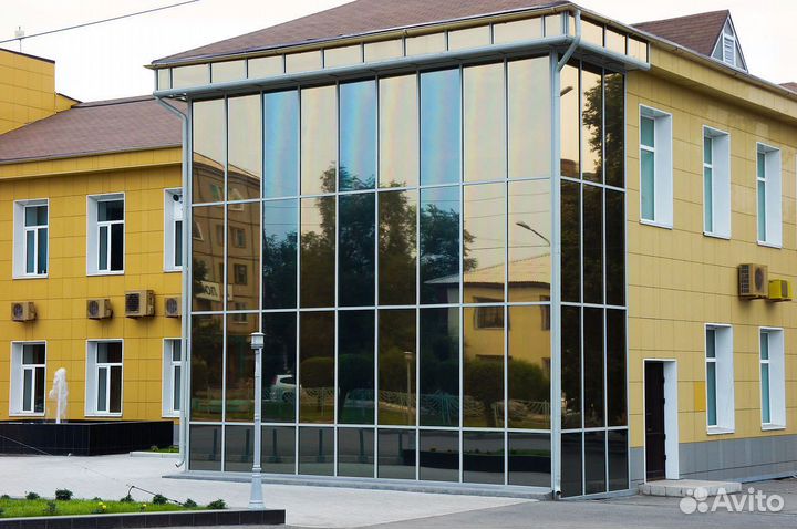 Алюминиевое фасадное остекление домов