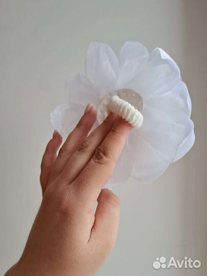 Банты для волос белые