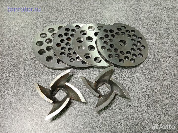 Набор Нож 2 шт и Решетка 4 шт для Мясорубки