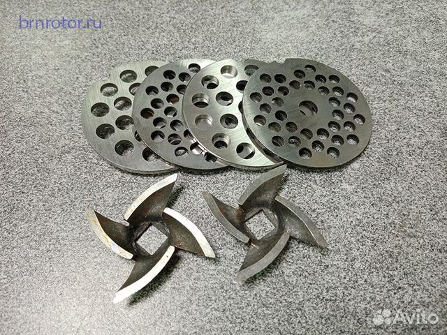 Набор Нож 2 шт и Решетка 4 шт для Мясорубки