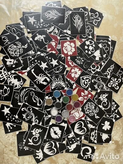 Трафареты для блеск тату