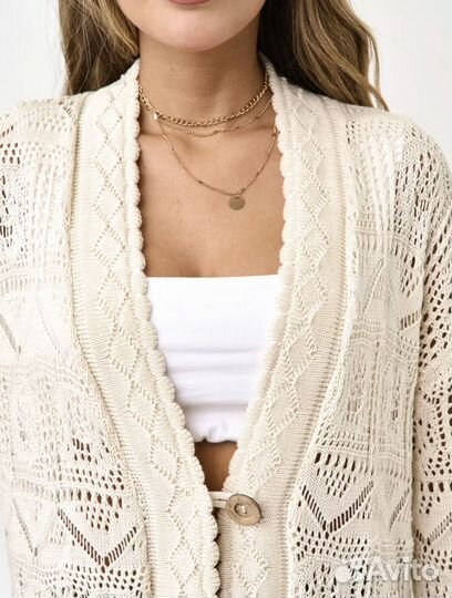Кардиган женский ажурный