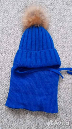 Комплект шапка и шарф детский зима