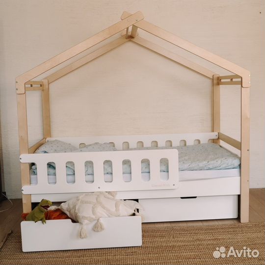 Детская Кровать Домик с ящиками