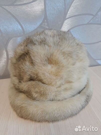 Шапка норковая женская объем головы 52см