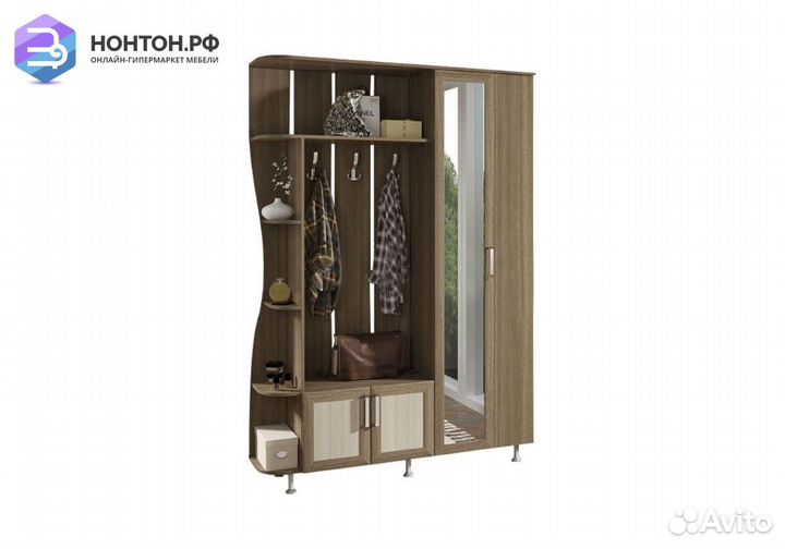 Прихожая Ксения-1 ясень светлый / ясень темный