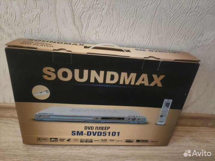 DVD плеер с караоке soundmax SM-DVD5101, новый