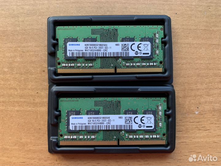 Оперативная память Samsung Sodimm DDR4 4gb x 2 шт