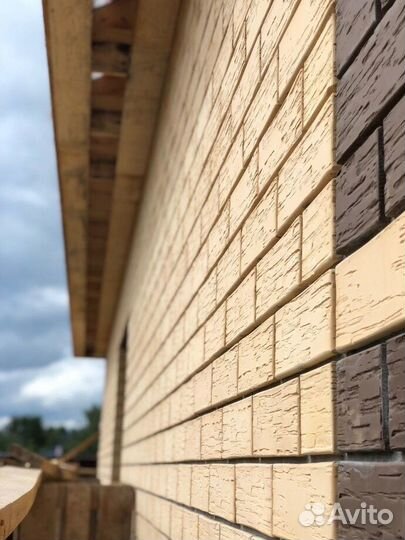 Кирпич жёлтый фактурный