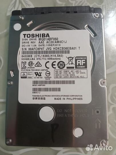 Жёсткий диск Toshiba 2.5