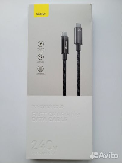 Baseus Type-C PD240W кабель для передачи данных и