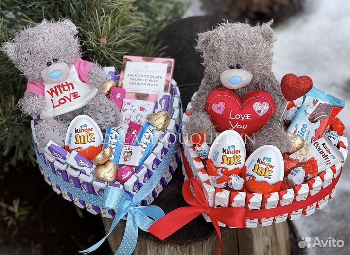 Шоколадный сладкий торт набор съедобный букет