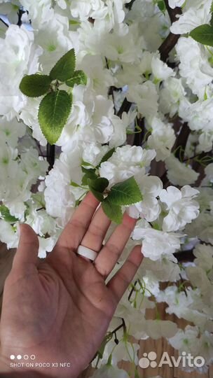 Сакура белая искусственное дерево цветы