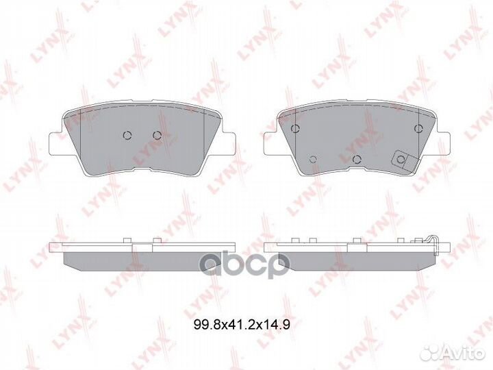 Колодки тормозные дисковые зад BD3632 lynxauto