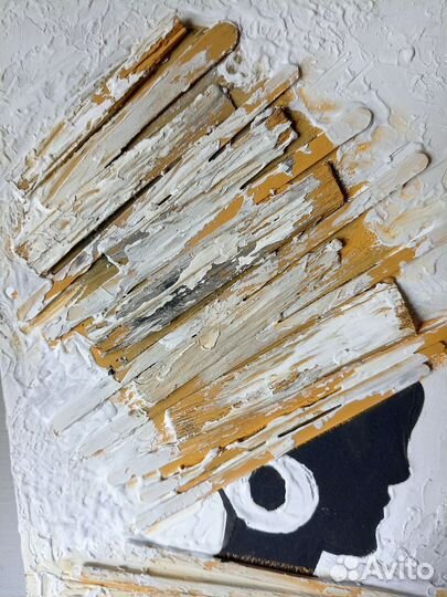 Картина Дама в шляпе, акрил