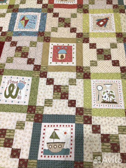 Плед (одеяло) детский лоскутный стеганый