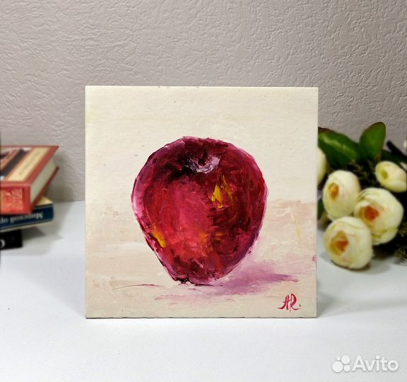 Картина маслом Красное яблоко Фрукты