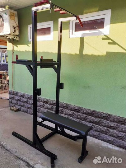 Турник брусья пресс 3 в 1 напольный и лежак
