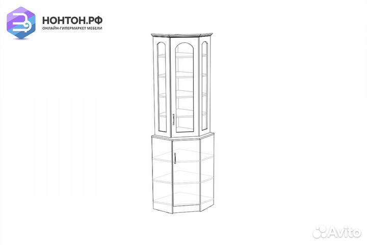 Буфет Лиза-2 угловой ольха
