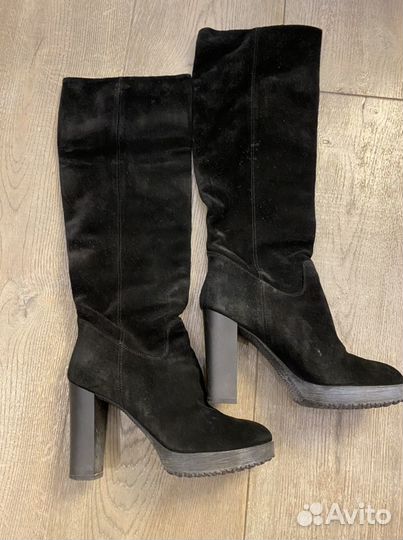 Сапоги замшевые 37.5 размер Hogan