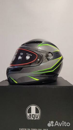 Шлем AGV K6 multi - flash grey/black/lime