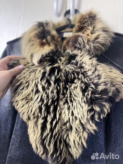 Женская кожаная дубленка 44