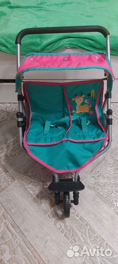 Коляска для двух кукол. Новая.в коробке