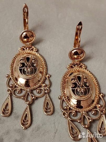 Серьги медицинское золото