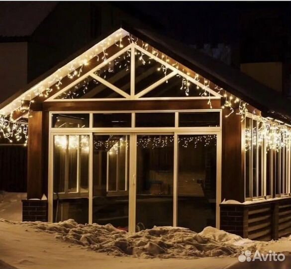 Гирлянда уличная бахрома 25, 12, 6 метров