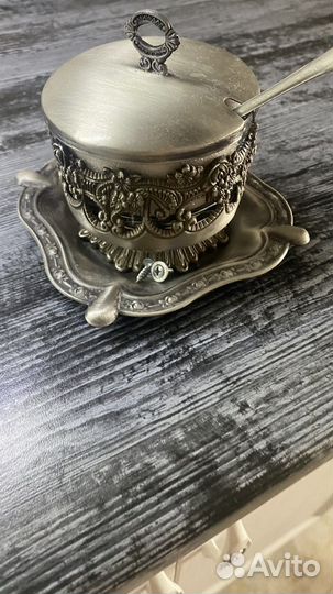 Сахарница мельхиор