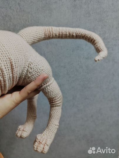 Котик сфинкс, связанный крючком