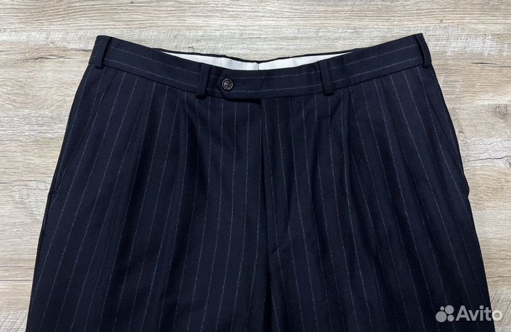 Dormeuil мужские тёмно-синие шерстяные брюки