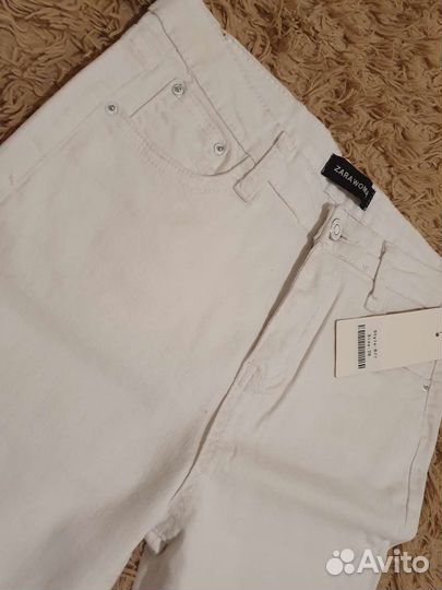 Джинсы белые стренч 42р новые