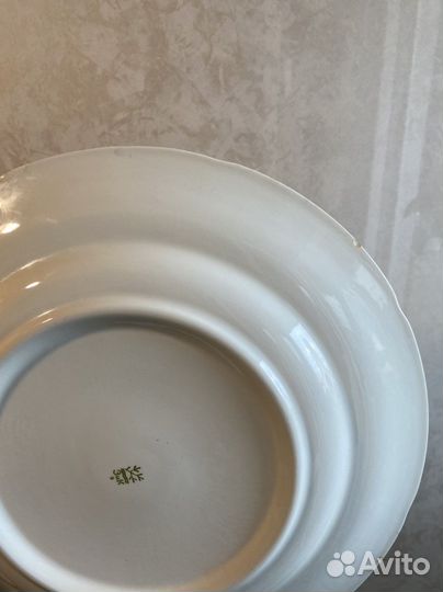 Блюдо большое СССР, фаянс, Зик, Конаково