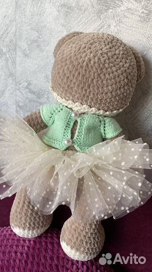 Вязаные игрушки мишка