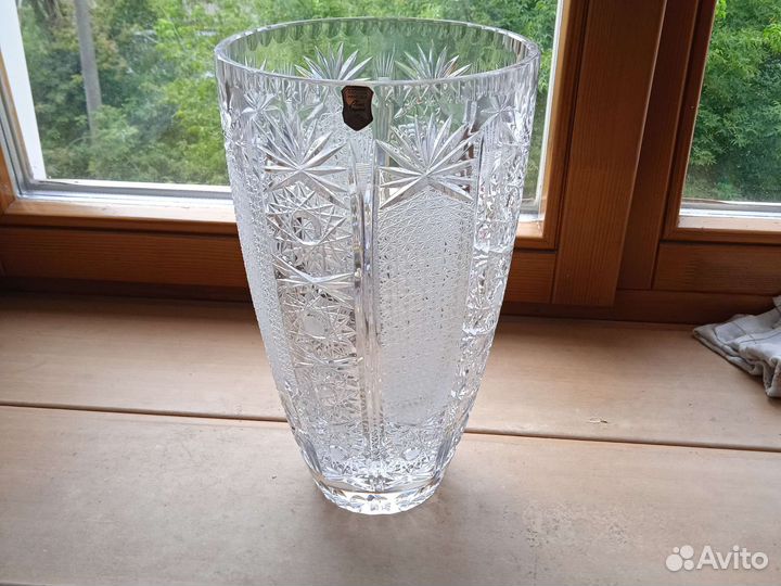 Хрустальные вазы 30 см СССР и Польша