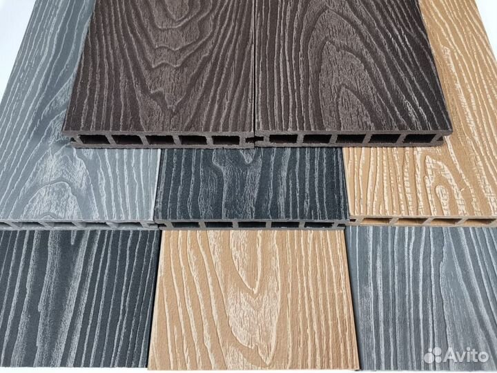 Террасная доска дпк с двумя 3 Д рисунками