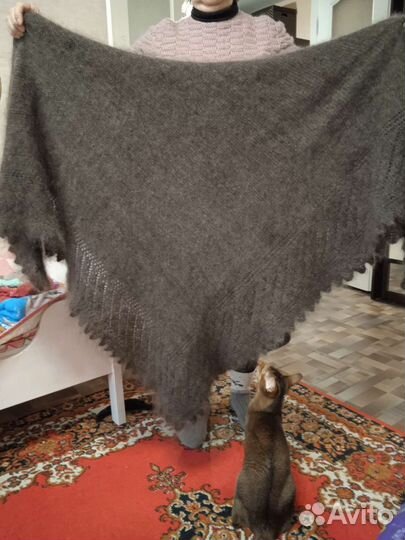 Шаль пуховая ручная работа