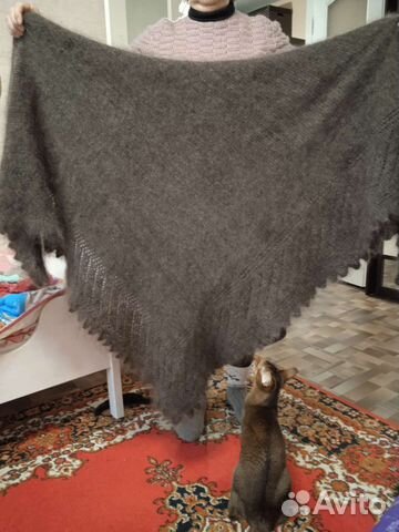 Шаль пуховая ручная работа