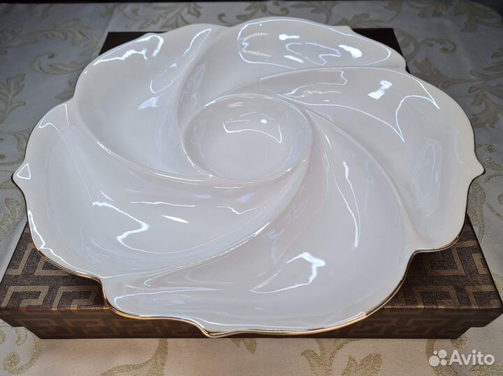 Менажница Перламутровый белый