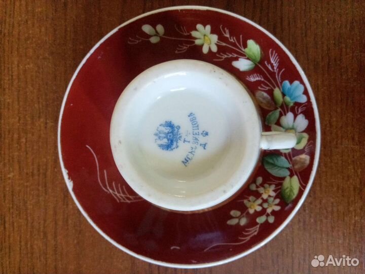 Чайная пара Кузнецов оригинал царская Россия