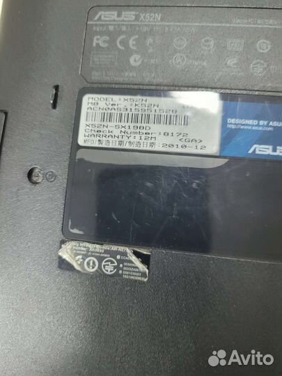 Разбор на запчасти ноутбук Asus x52n