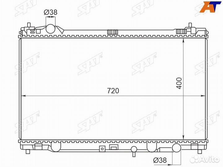 Радиатор Lexus IS200t 15- / IS250 13-17 / IS300 17