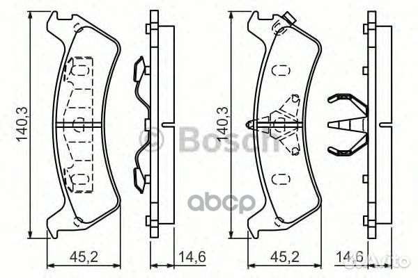 Колодки тормозные дисковые зад 0986424655 B