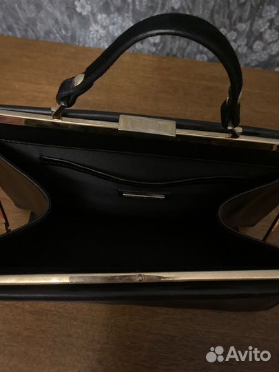 Сумка натуральная кожа черная