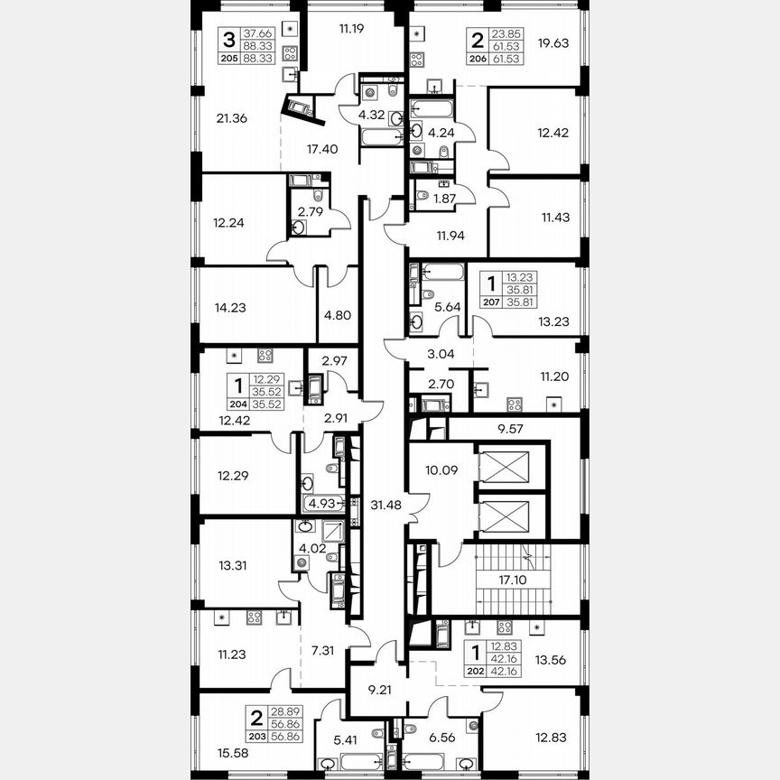 1-к. квартира, 42,3 м², 16/19 эт.