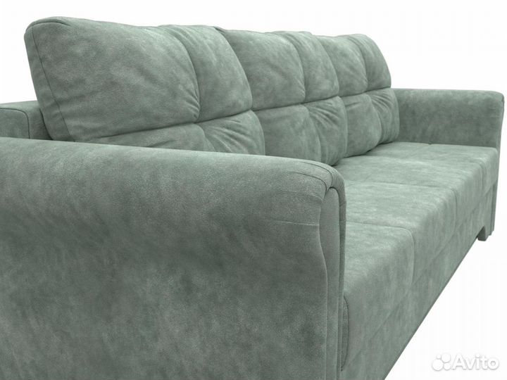 Диван прямой Европа, велюр, brut 08 зеленый